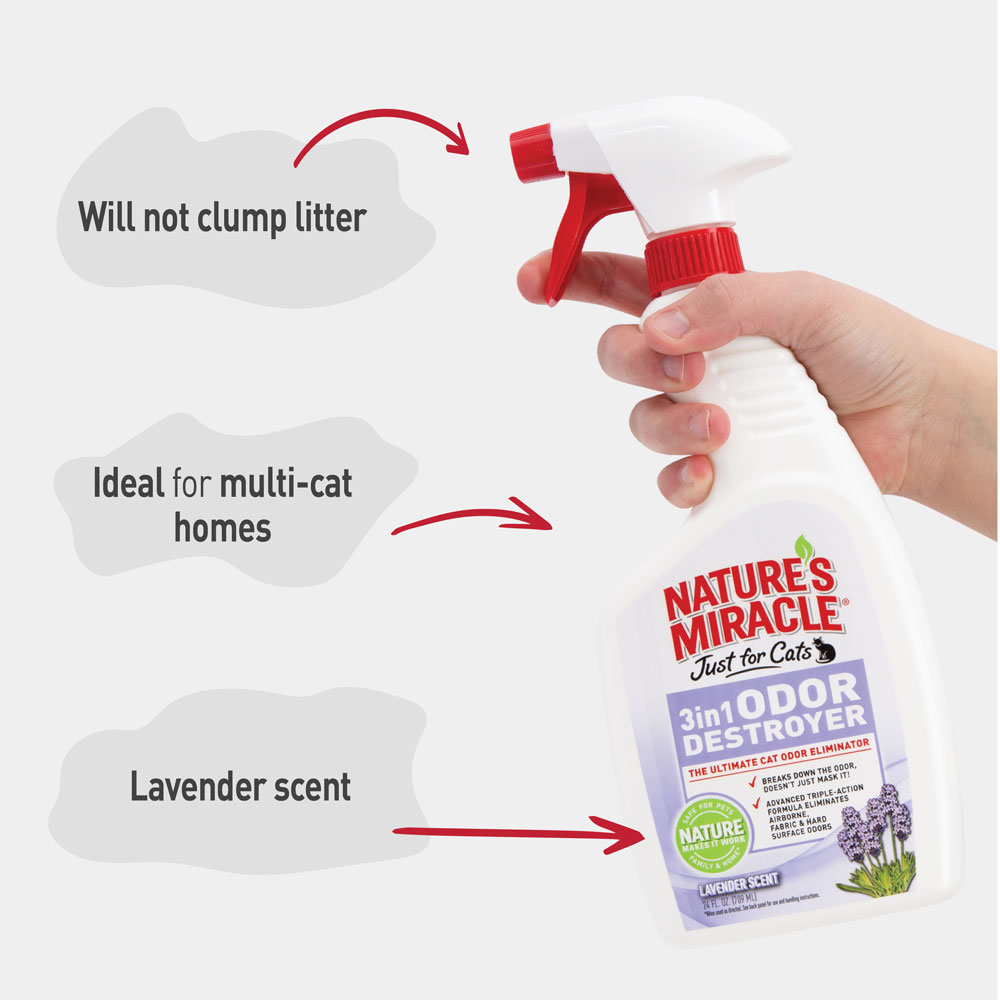 Just for Cats 3in1 Odor Destroyer Lavender Nature s Miracle